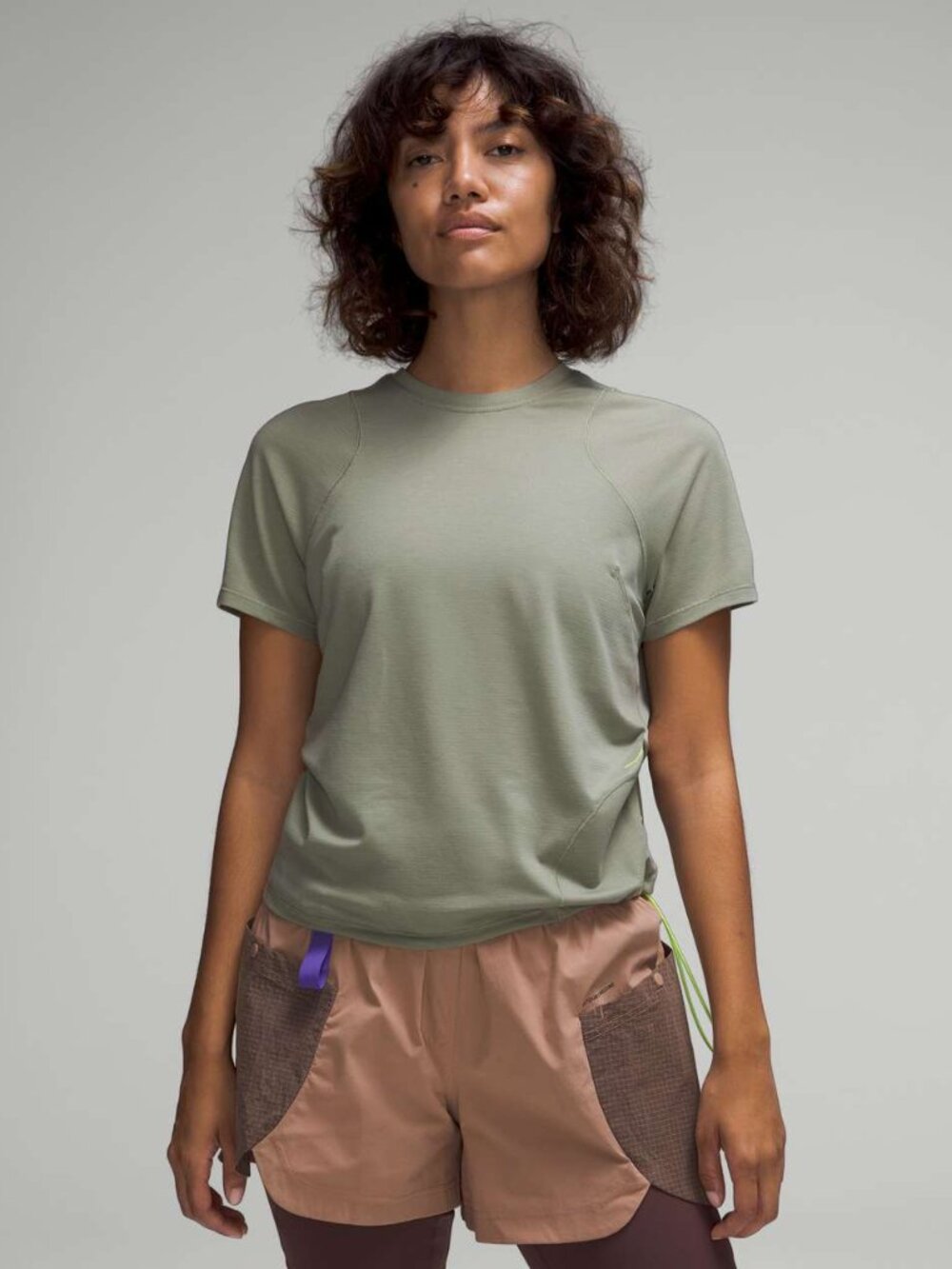 Lululemon Lightweight Cinched Hem Hiking T-Shirt Laurel Green 4